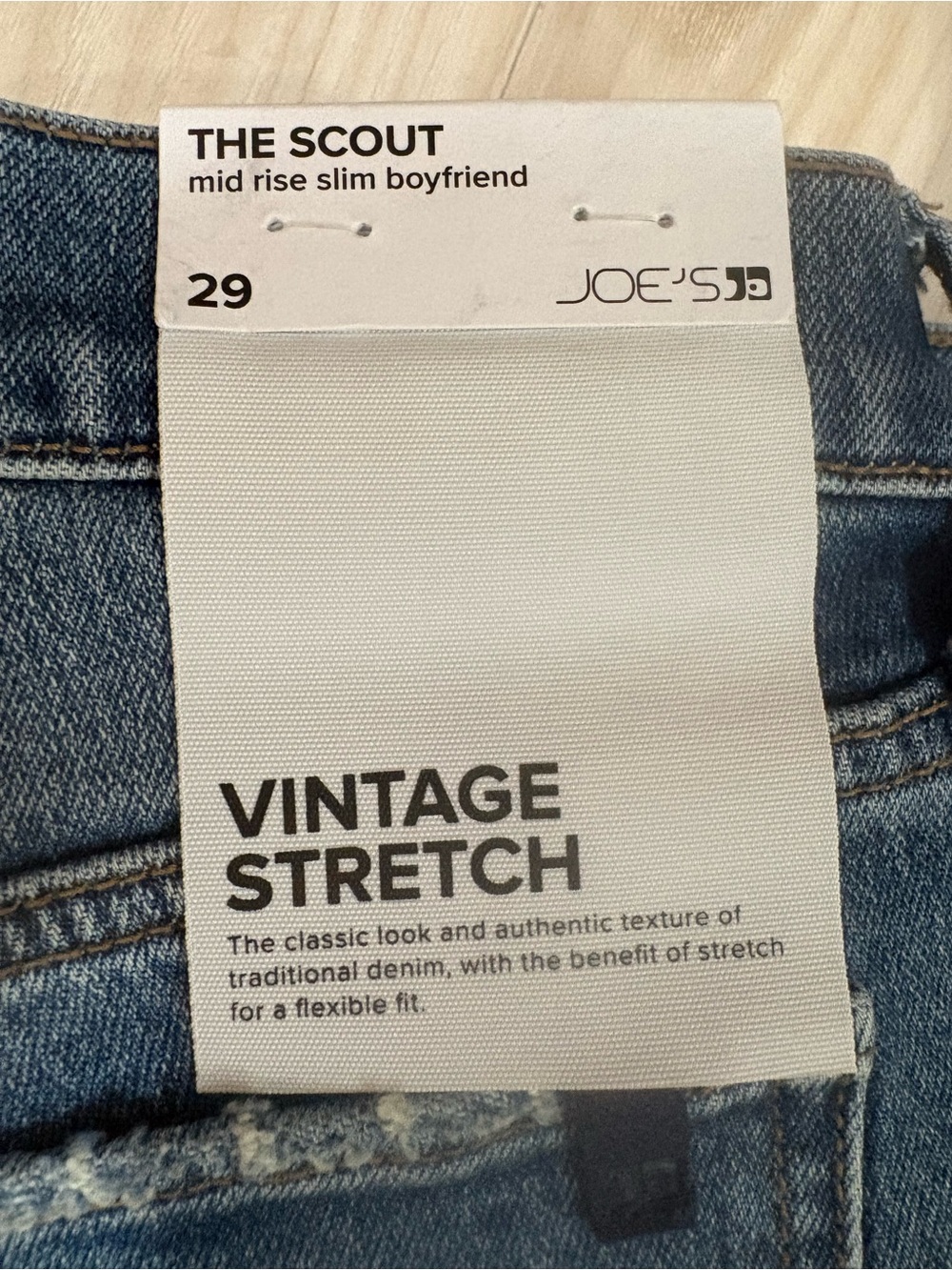 NWT Joe’s Jeans The Scout Mid Rise Slim Boyfriend Timeless Destruct size 29 - Picture 8 of 8